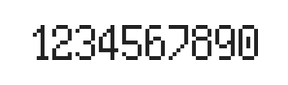 5×9数字点阵字体 ddN59AB1714