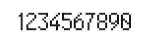 5×9数字点阵字体 ddN59AB1715
