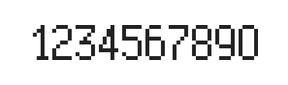 5×9数字点阵字体 ddN59AB1717