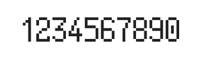 5×9数字点阵字体 ddN59AB1718