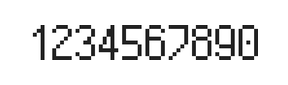 5×9数字点阵字体 ddN59AB1719