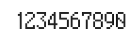 5×9数字点阵字体 ddN59AB1720