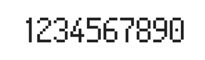 5×9数字点阵字体 ddN59AB1722