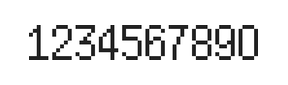 5×9数字点阵字体 ddN59AB1723