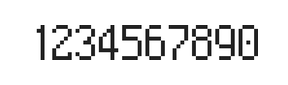 5×9数字点阵字体 ddN59AB1725