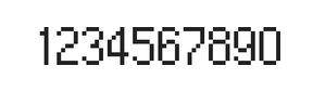 5×9数字点阵字体 ddN59AB1727