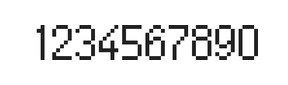 5×9数字点阵字体 ddN59AB1728