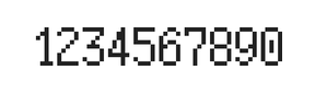 5×9数字点阵字体 ddN59AB1729