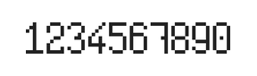 5×9数字点阵字体 ddN59AB1731