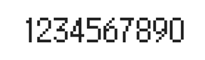 5×9数字点阵字体 ddN59AB1732
