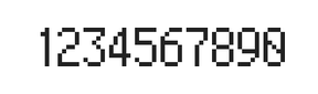 5×9数字点阵字体 ddN59AB1735