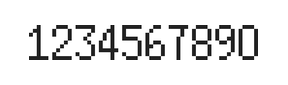 5×9数字点阵字体 ddN59AB1740
