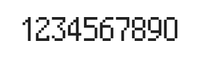 5×9数字点阵字体 ddN59AB1743