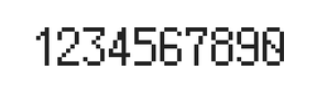 5×9数字点阵字体 ddN59AB1745