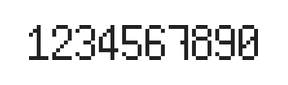 5×9数字点阵字体 ddN59AB1746