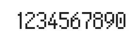 5×9数字点阵字体 ddN59AB1749