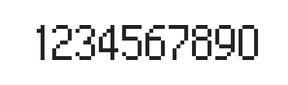 5×9数字点阵字体 ddN59AB1750