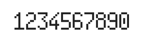 5×9数字点阵字体 ddN59AB1753