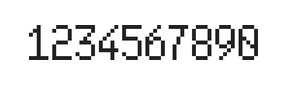 5×9数字点阵字体 ddN59AB1754