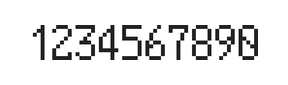 5×9数字点阵字体 ddN59AB1758
