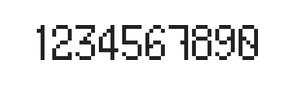 5×9数字点阵字体 ddN59AB1760