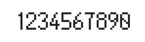 5×9数字点阵字体 ddN59AB1761