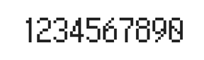 5×9数字点阵字体 ddN59AB1765