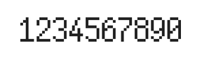 5×9数字点阵字体 ddN59AB1769