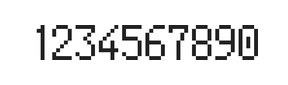 5×9数字点阵字体 ddN59AB1771
