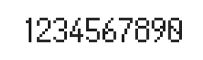 5×9数字点阵字体 ddN59AB1773