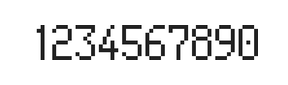 5×9数字点阵字体 ddN59AB1778