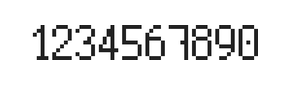 5×9数字点阵字体 ddN59AB1779