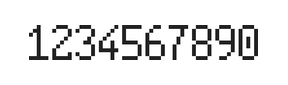 5×9数字点阵字体 ddN59AB1781