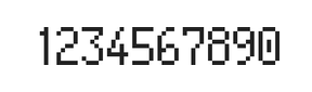 5×9数字点阵字体 ddN59AB1783