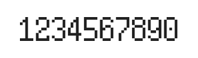 5×9数字点阵字体 ddN59AB1785