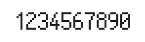 5×9数字点阵字体 ddN59AB1792