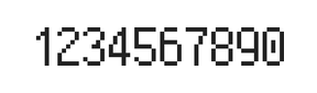 5×9数字点阵字体 ddN59AB1795