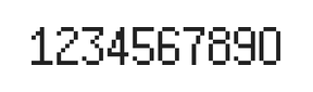 5×9数字点阵字体 ddN59AB1802