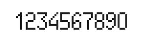 5×9数字点阵字体 ddN59AB1804