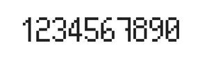 5×9数字点阵字体 ddN59AB1806