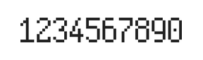 5×9数字点阵字体 ddN59AB1808
