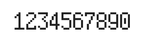 5×9数字点阵字体 ddN59AB1813