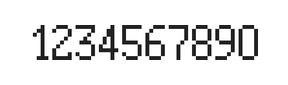 5×9数字点阵字体 ddN59AB1814