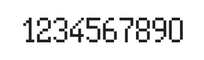 5×9数字点阵字体 ddN59AB1816