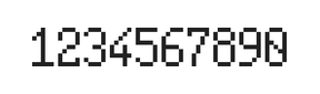 5×9数字点阵字体 ddN59AB1817