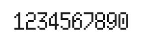 5×9数字点阵字体 ddN59AB1819