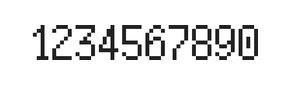 5×9数字点阵字体 ddN59AB1821