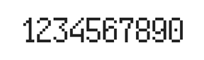 5×9数字点阵字体 ddN59AB1824
