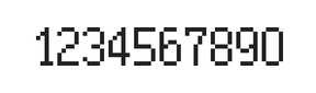 5×9数字点阵字体 ddN59AB1825
