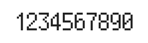 5×9数字点阵字体 ddN59AB1826